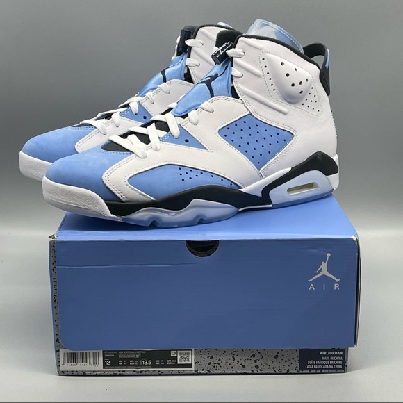 Nike Air Jordan 6 Retro UNC University Blue White Size 12 NEW - Picture 8 of 10